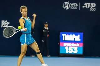 Viktorija Golubic jouera les quarts de finale à Jiujiang KEYSTONE/EPA/WU HAO